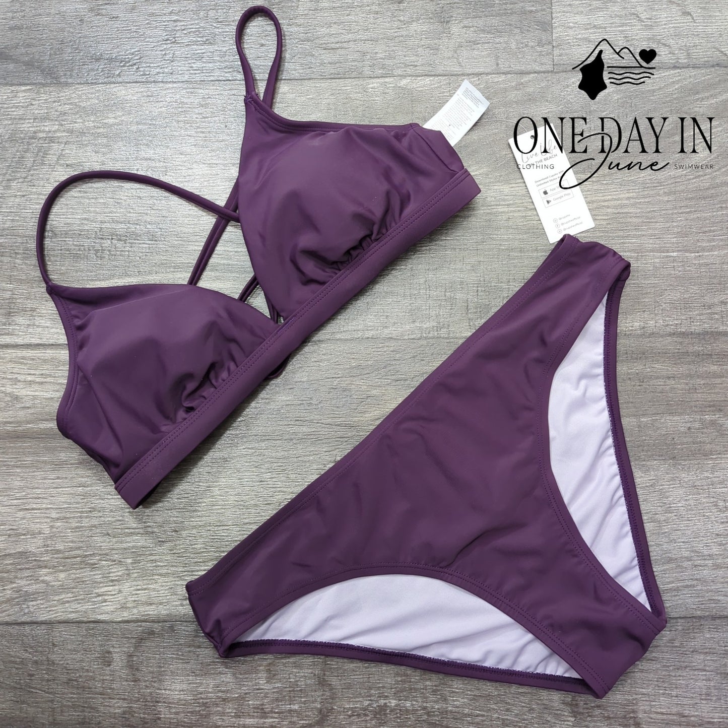 Cupshe Lace Up Back Bikini Swimsuit Size M