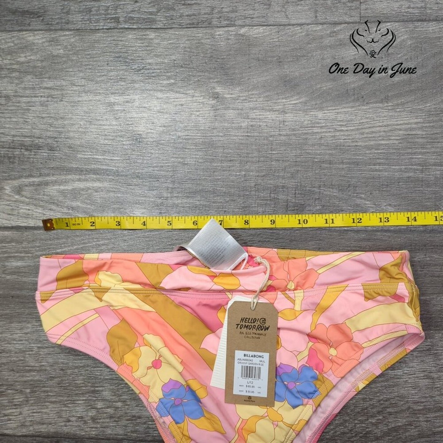 Billabong Groovy Garden Rise Bikini Bottom Size L