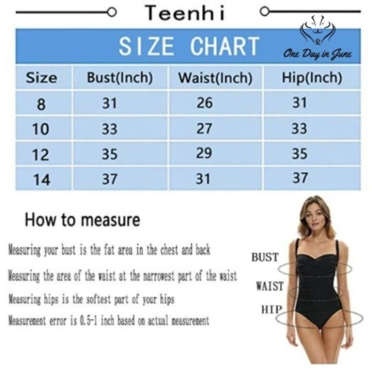 Teenhi Halter/V Neck One Piece Size 8