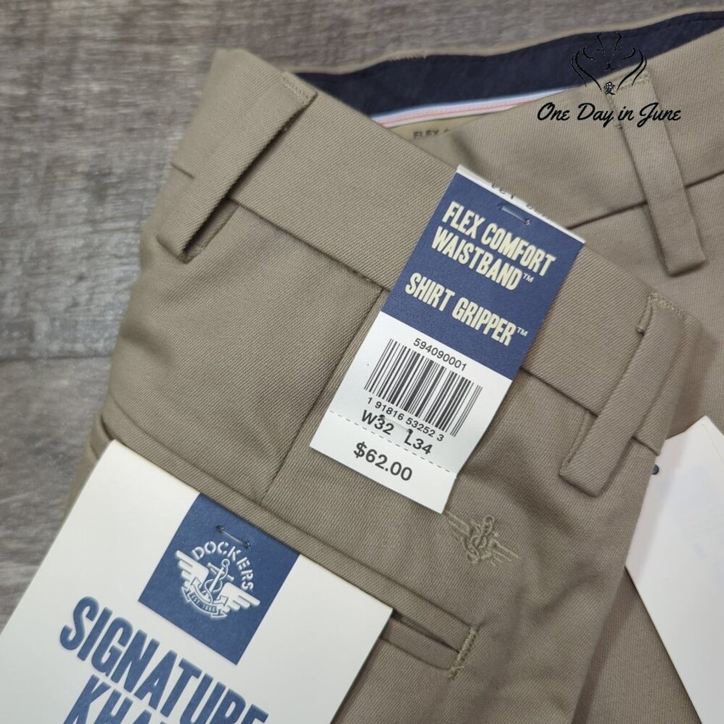 Dockers Comfort Waist Signature Straight Khaki Pants Size 32X34