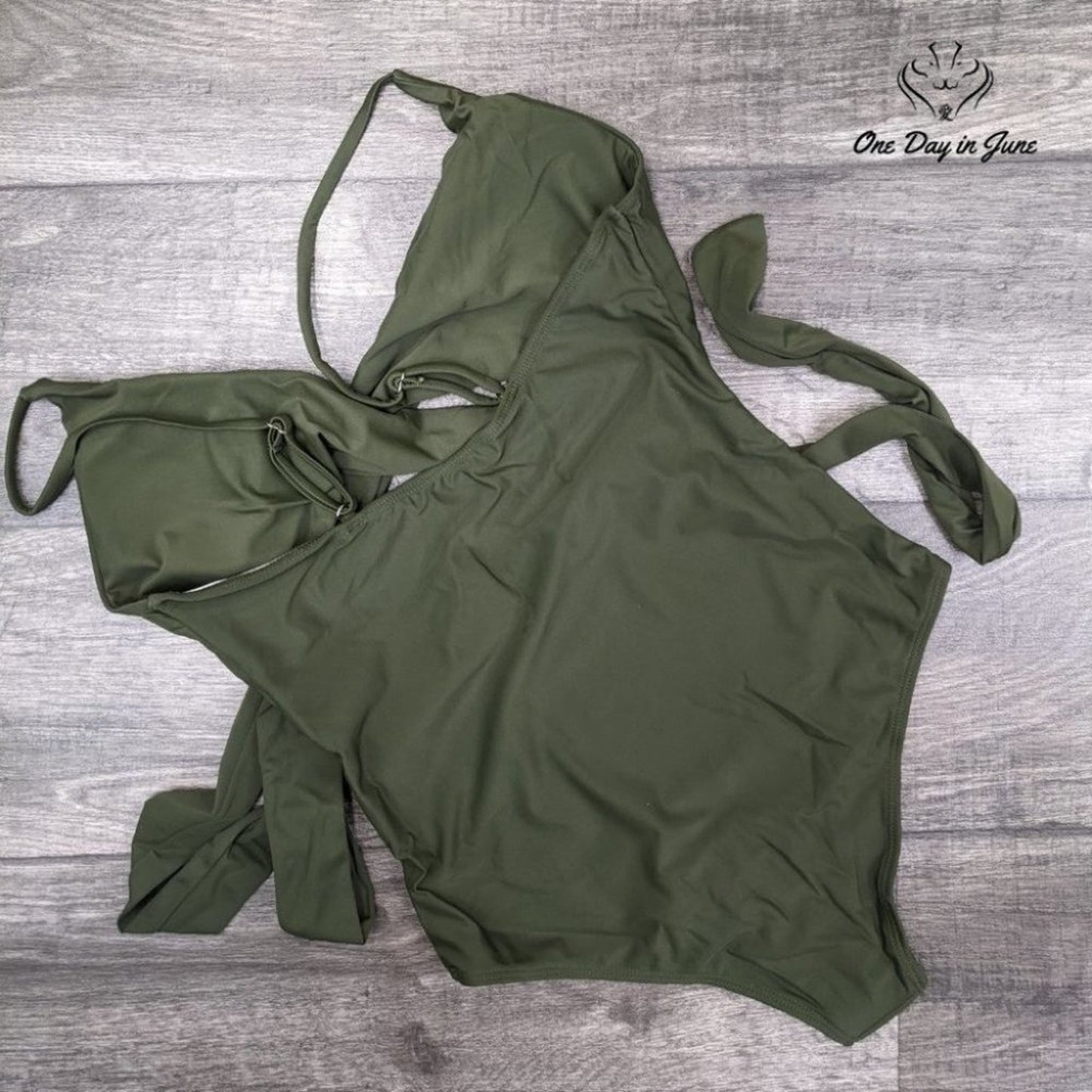 Mooslover High Neck Wrap Monokini One Piece Size L