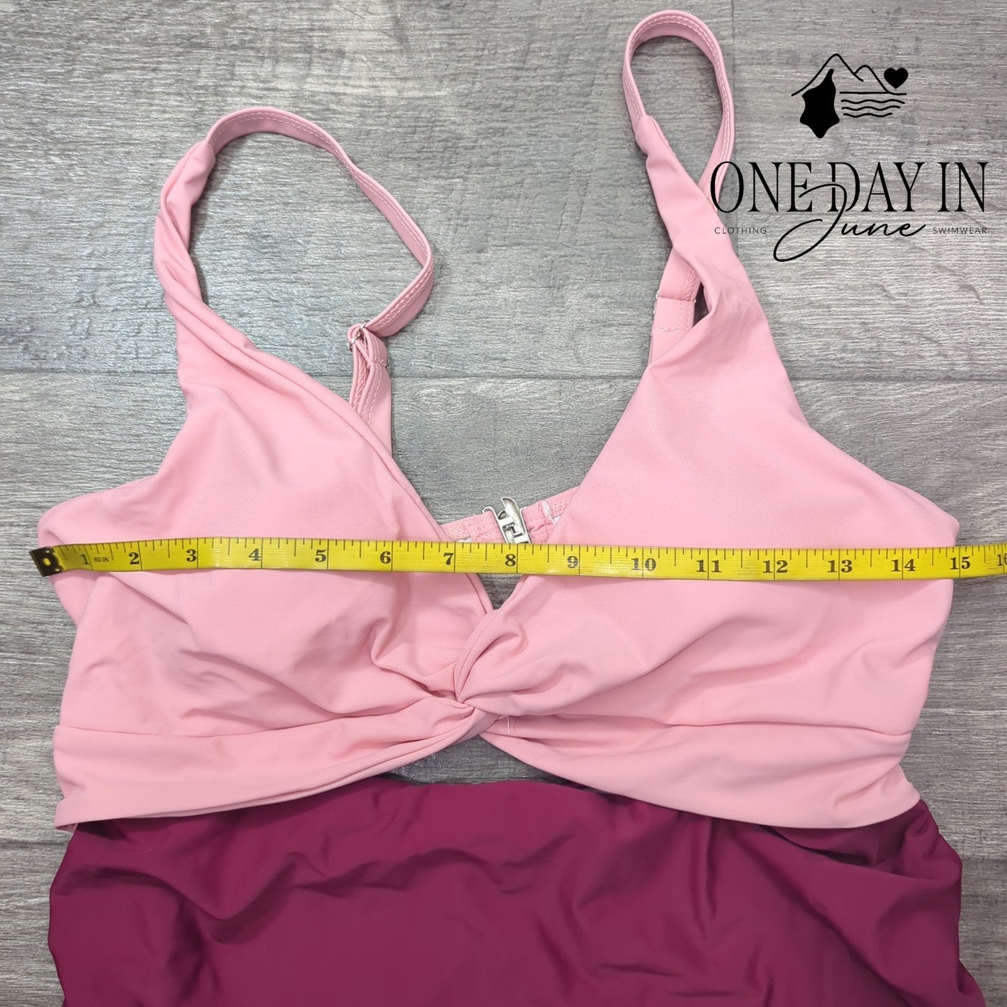 Summermae Maternity Twist Front Cut Out One Piece Swimsuit Size L