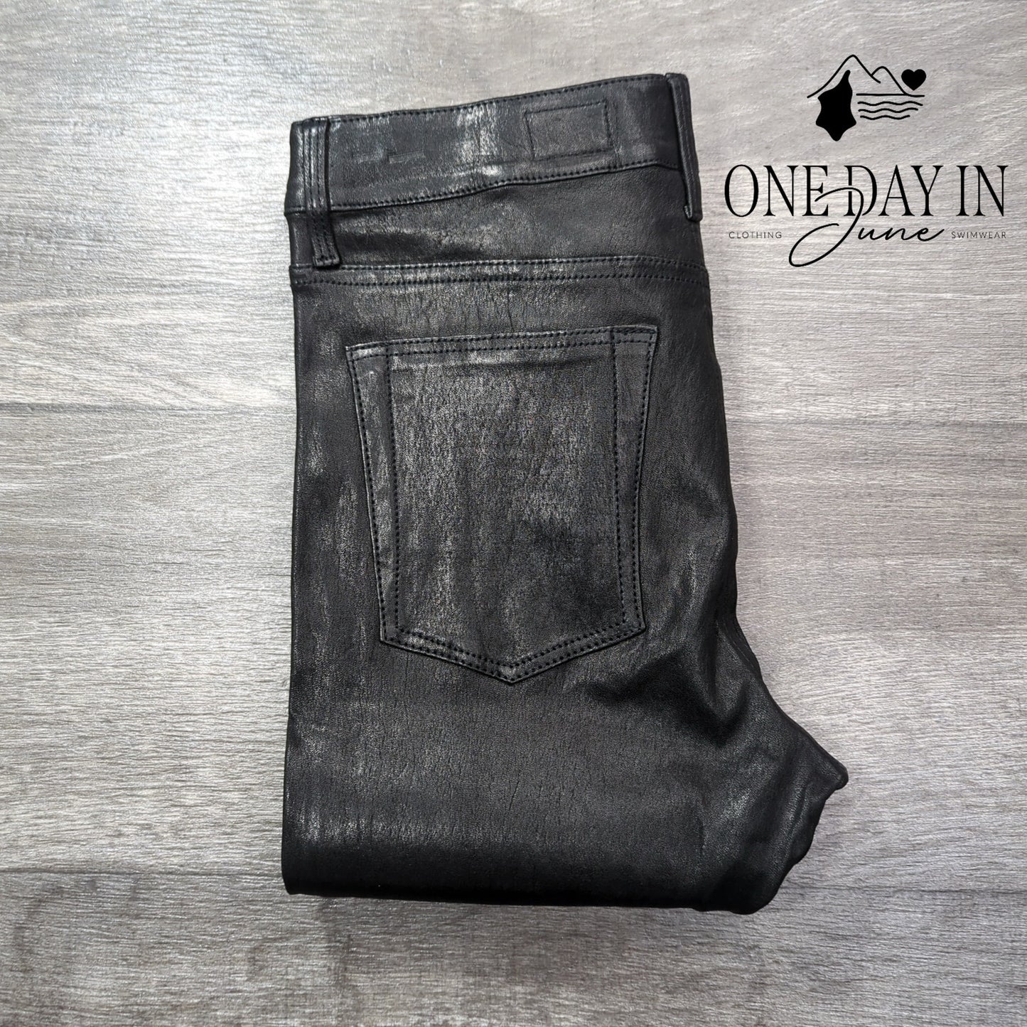 Adriano Goldschmied The Farrah Skinny Faux Leather High Rise Jeans Size 27 (4)