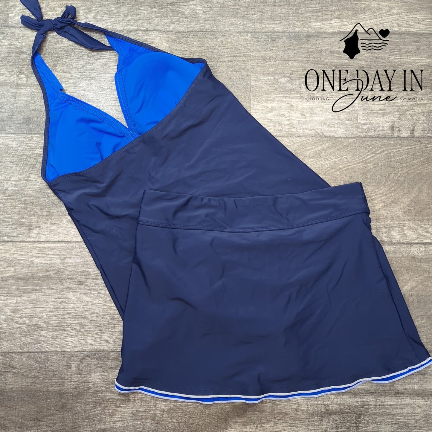 Rekita Skirted Tankini Swimsuit Size L