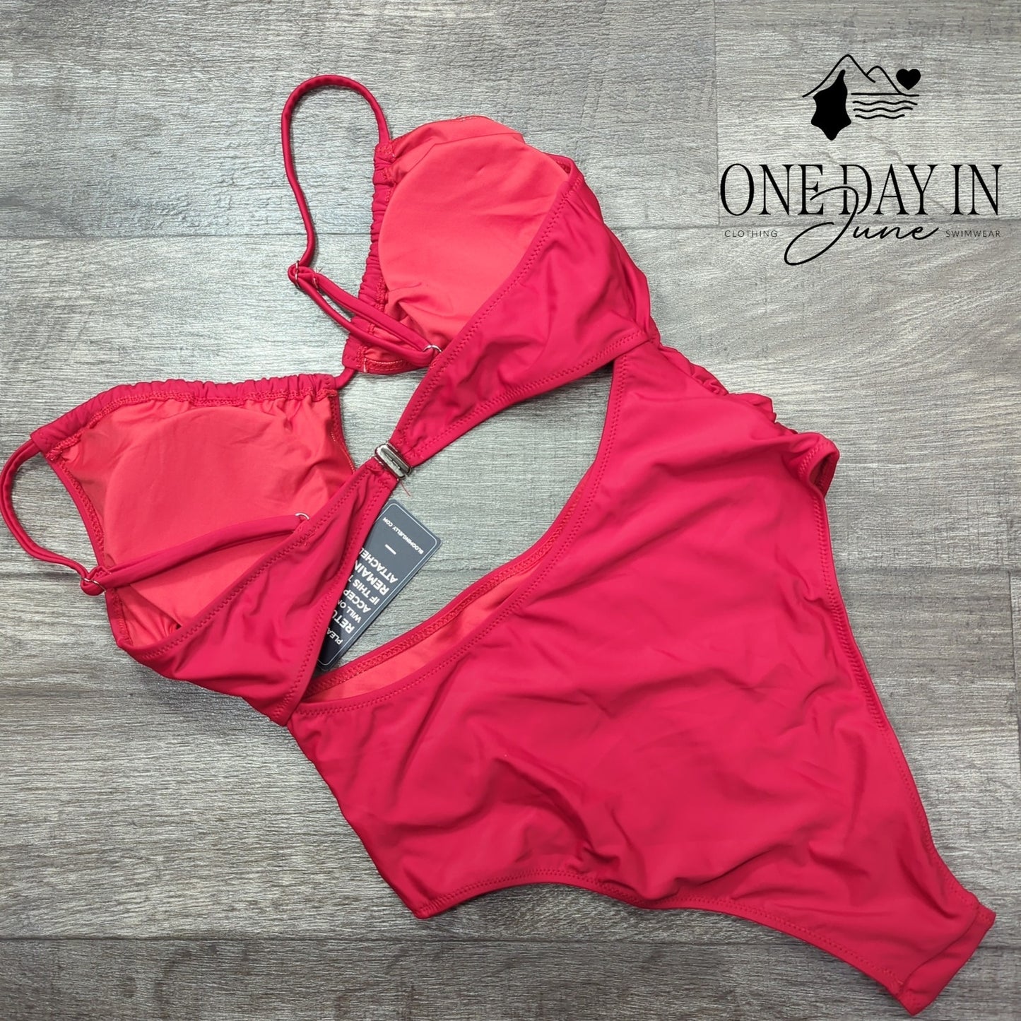 Blooming Jelly Cut Out One Piece Swimsuit Size M