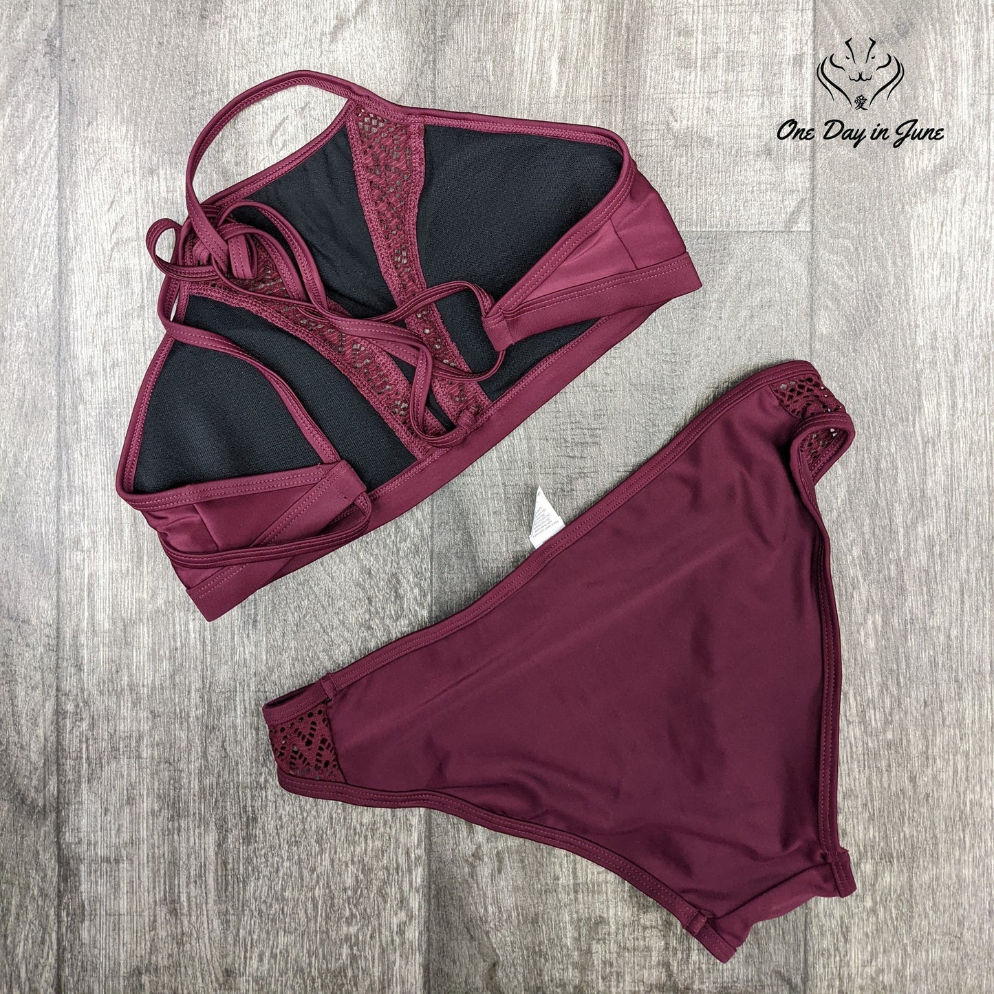 Charmleaks High Neck Halter Bikini Swimsuit Size S