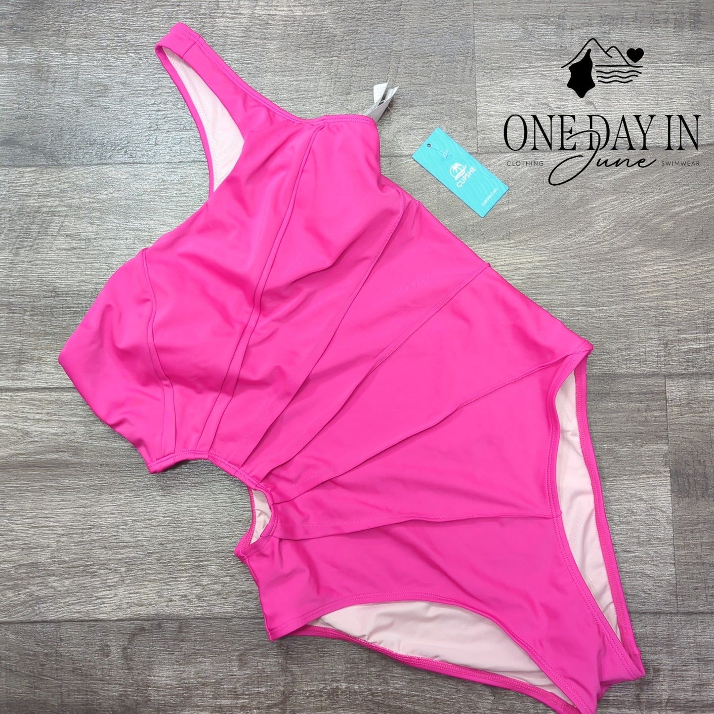 Cupshe One Shoulder Cut Out One Piece Swimsuit Size M