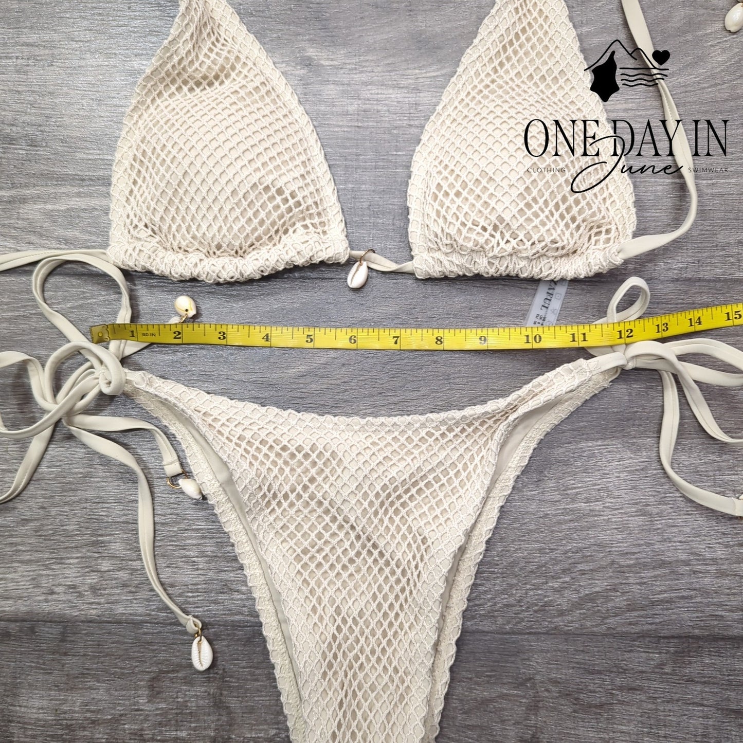 Zaful Tie Back Tie Side Bikini Swimsuit Size S