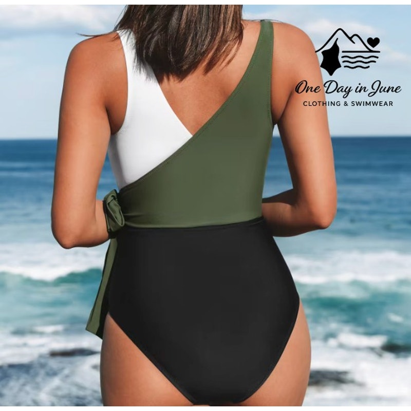 Cupshe Color Block One Piece Swimsuit Size M