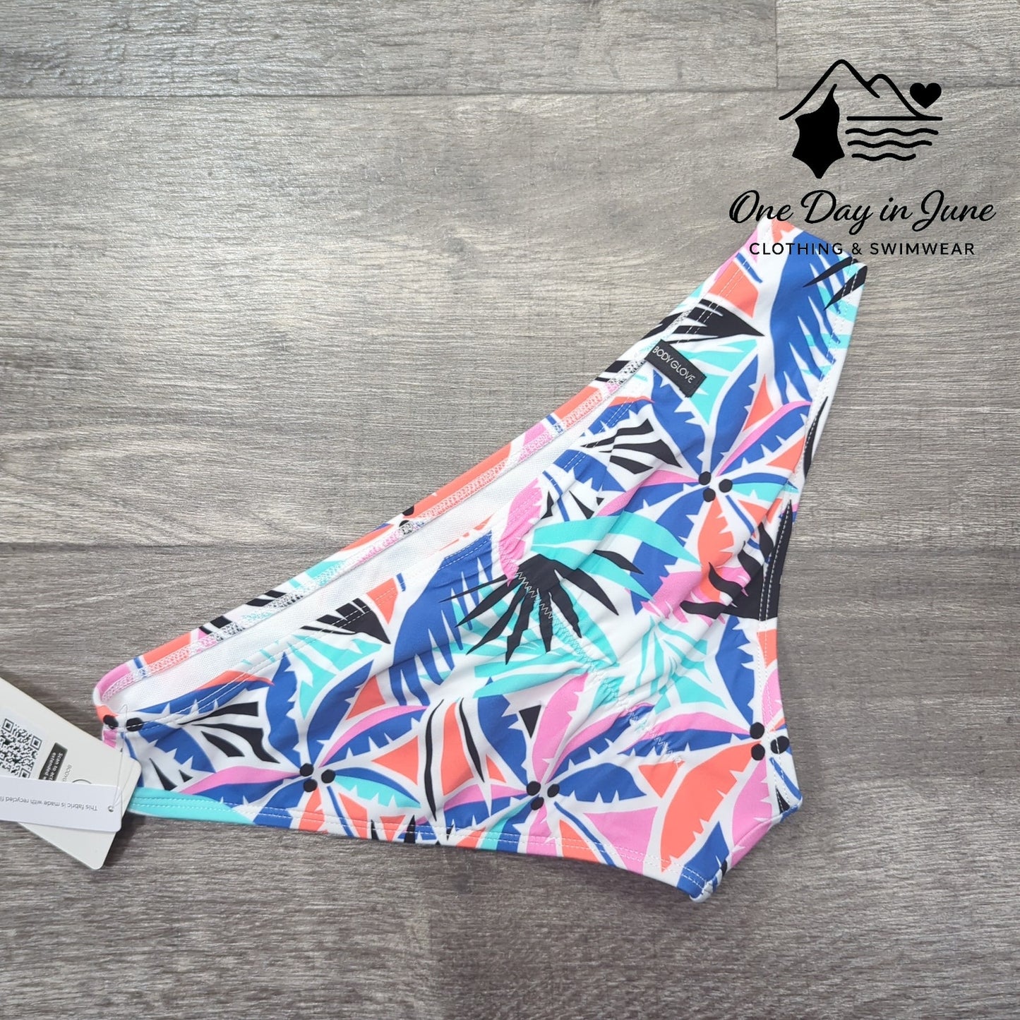 Body Glove Tropical Low Rise Ruched Back Bikini Bottom Size XS
