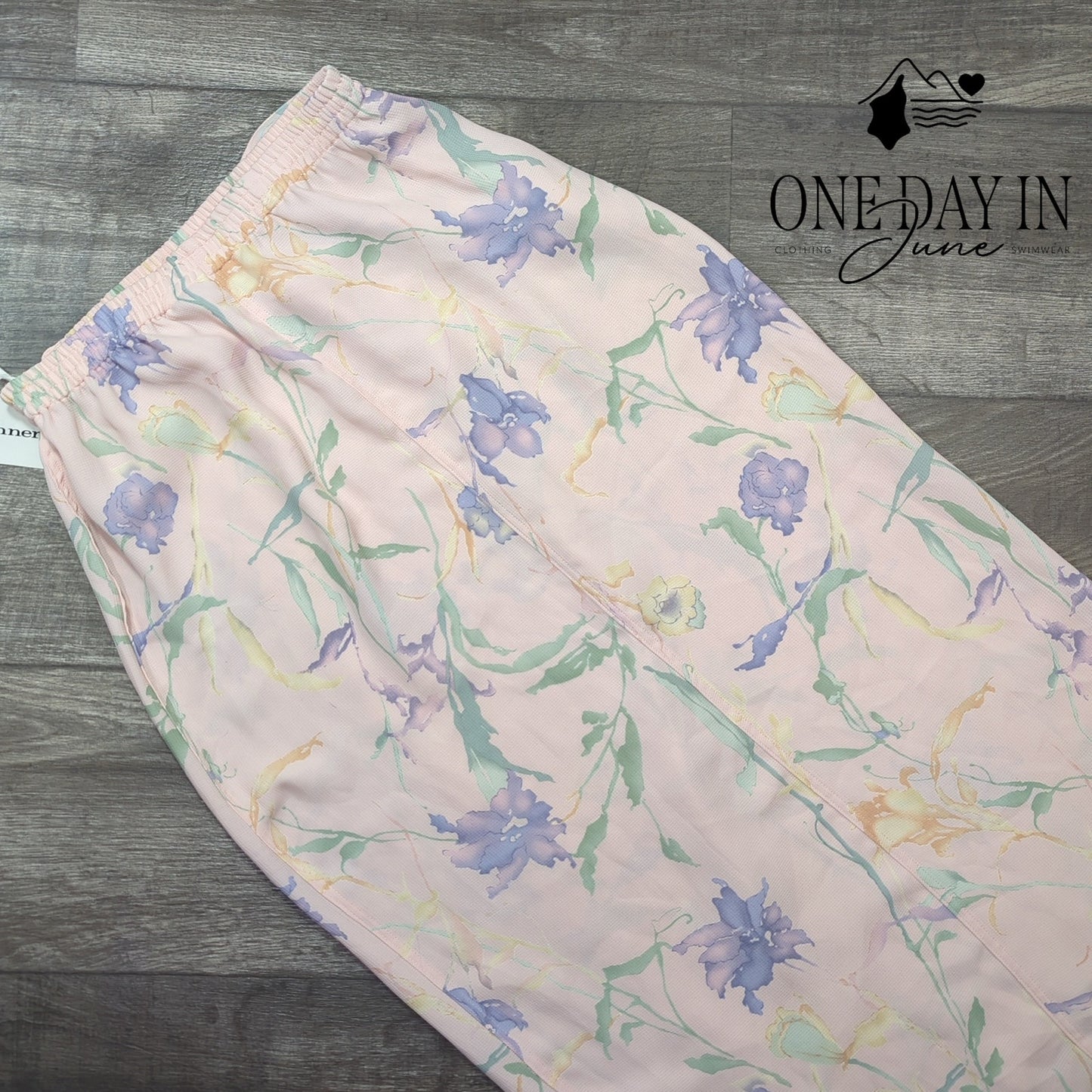 Alfred Dunner Floral Wrap Midi Skirt Size 10