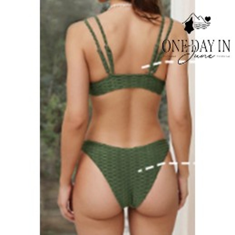 Zaful Ring Front Textured Bikini Swimsuit Size 10