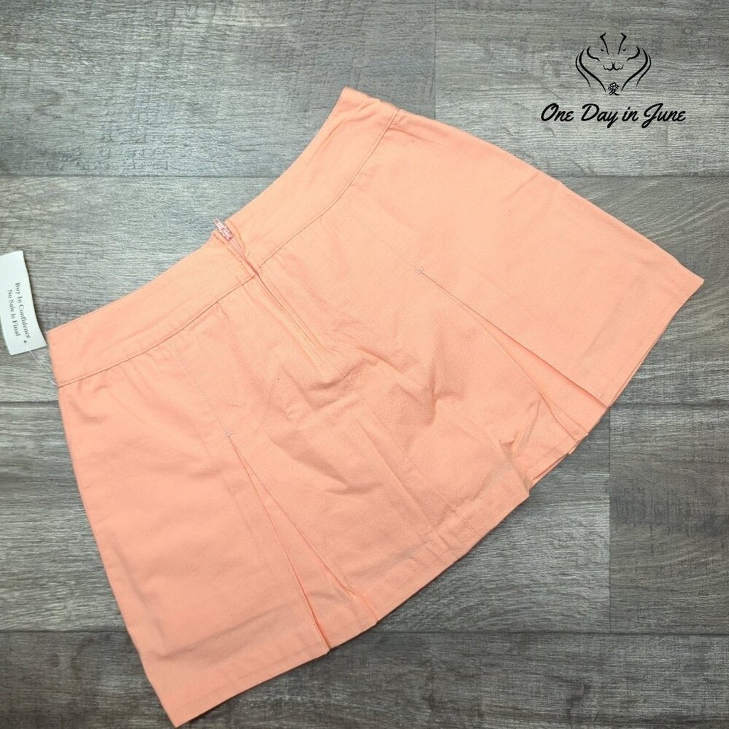 B. Moss Clothing Company Cotton Skort Peach Coral A-Line NWT Size 6