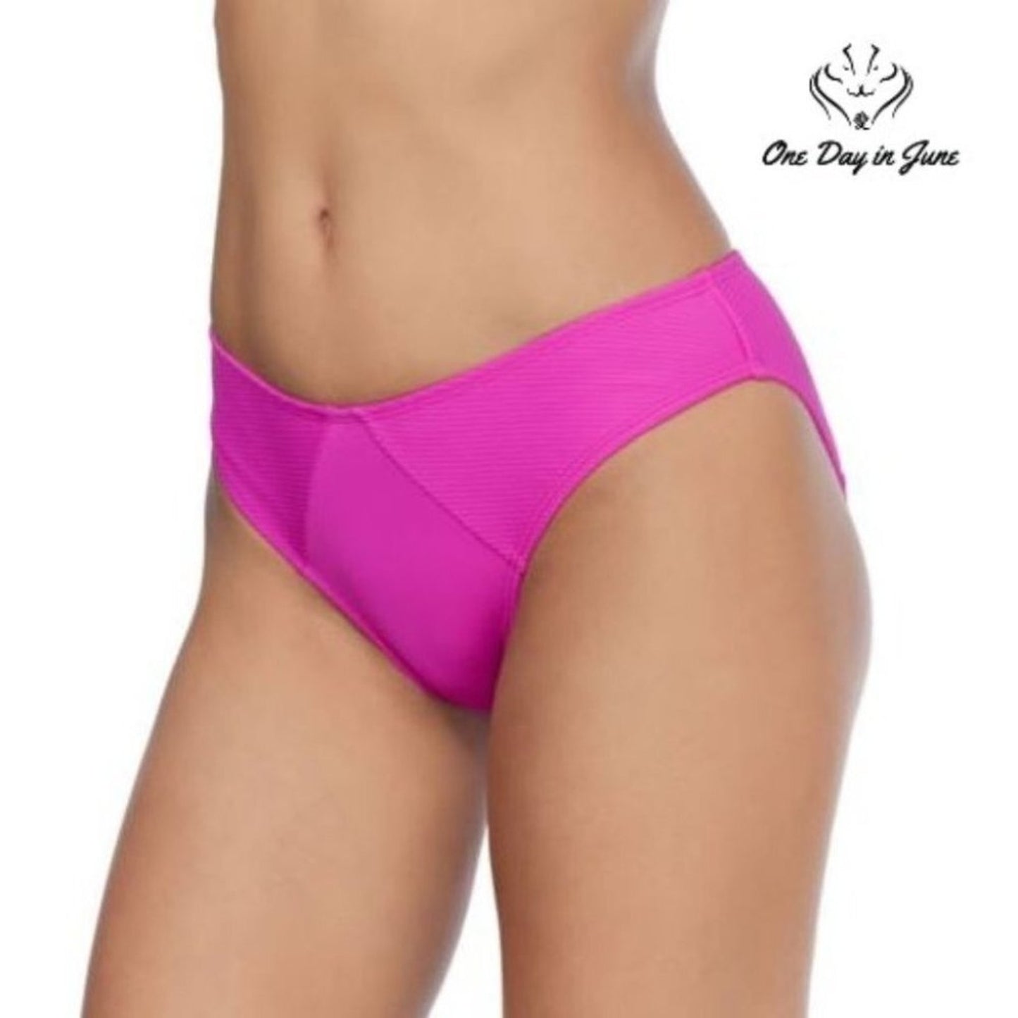 Ambrielle Ribbed Hipster Bikini Bottom Size XXL