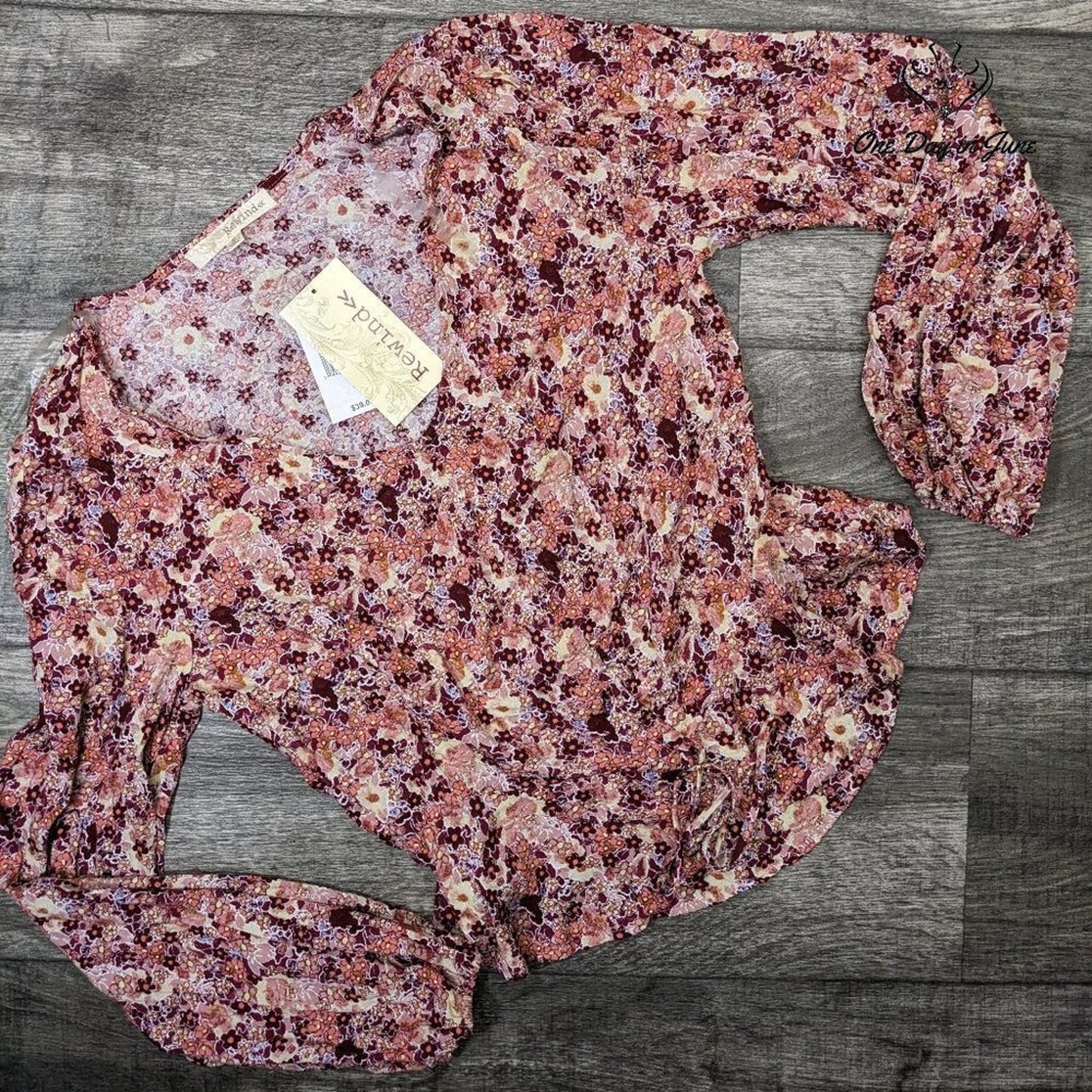Rewind Floral Long Sleeve Blouse Size L