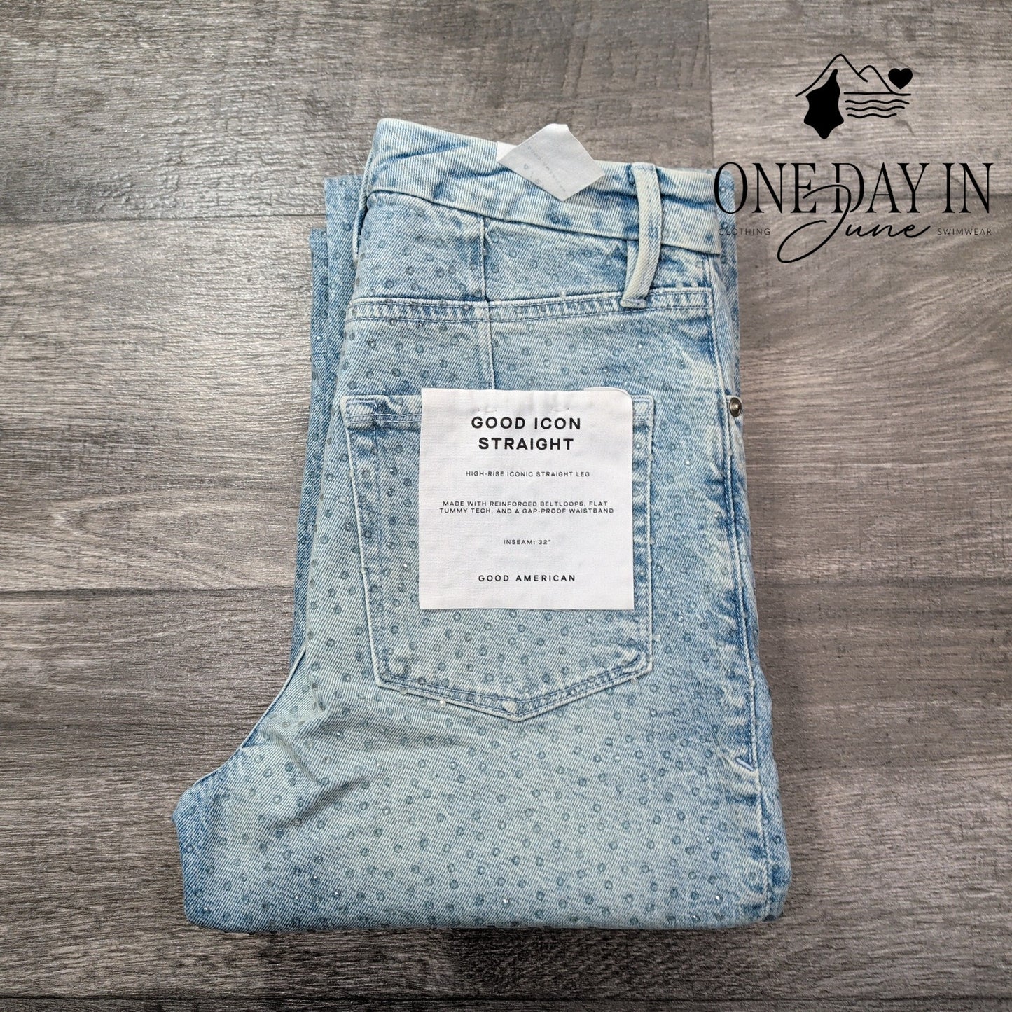 Good American Good Icon High Rise Straight Jeans Size 4 (27)