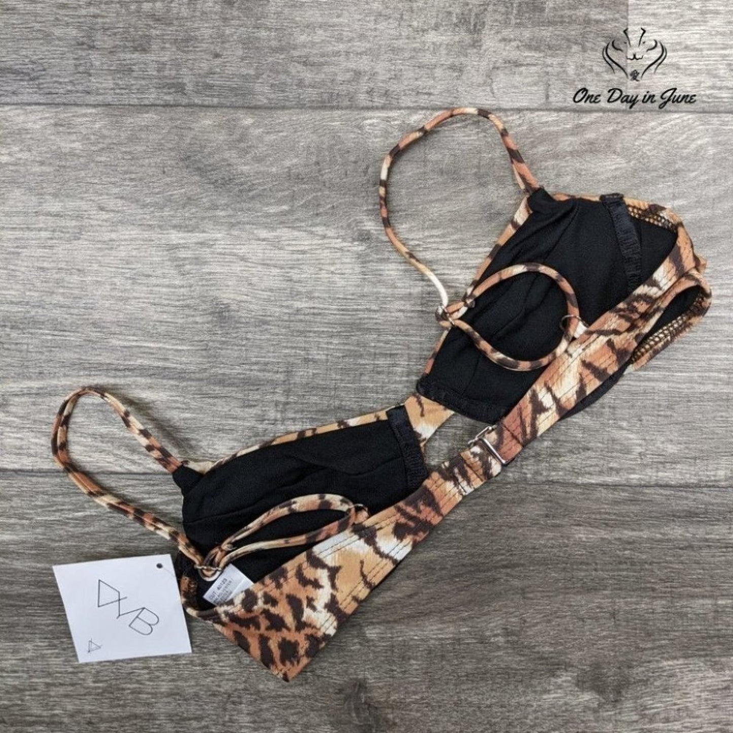 Vicious Young Babes Standard Tiger's Eye Underwire Bikini Top Size S