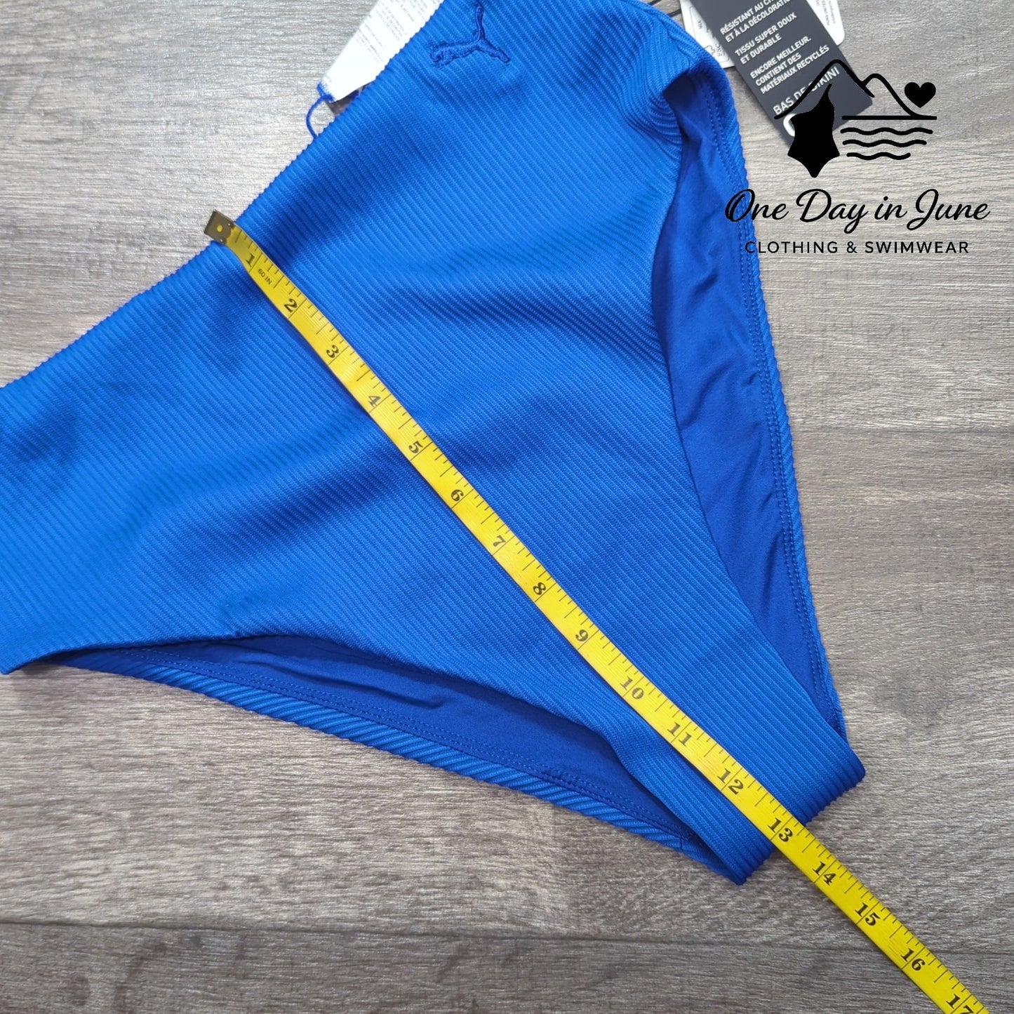 Puma Ribbed High Cut Bikini Bottom Size L