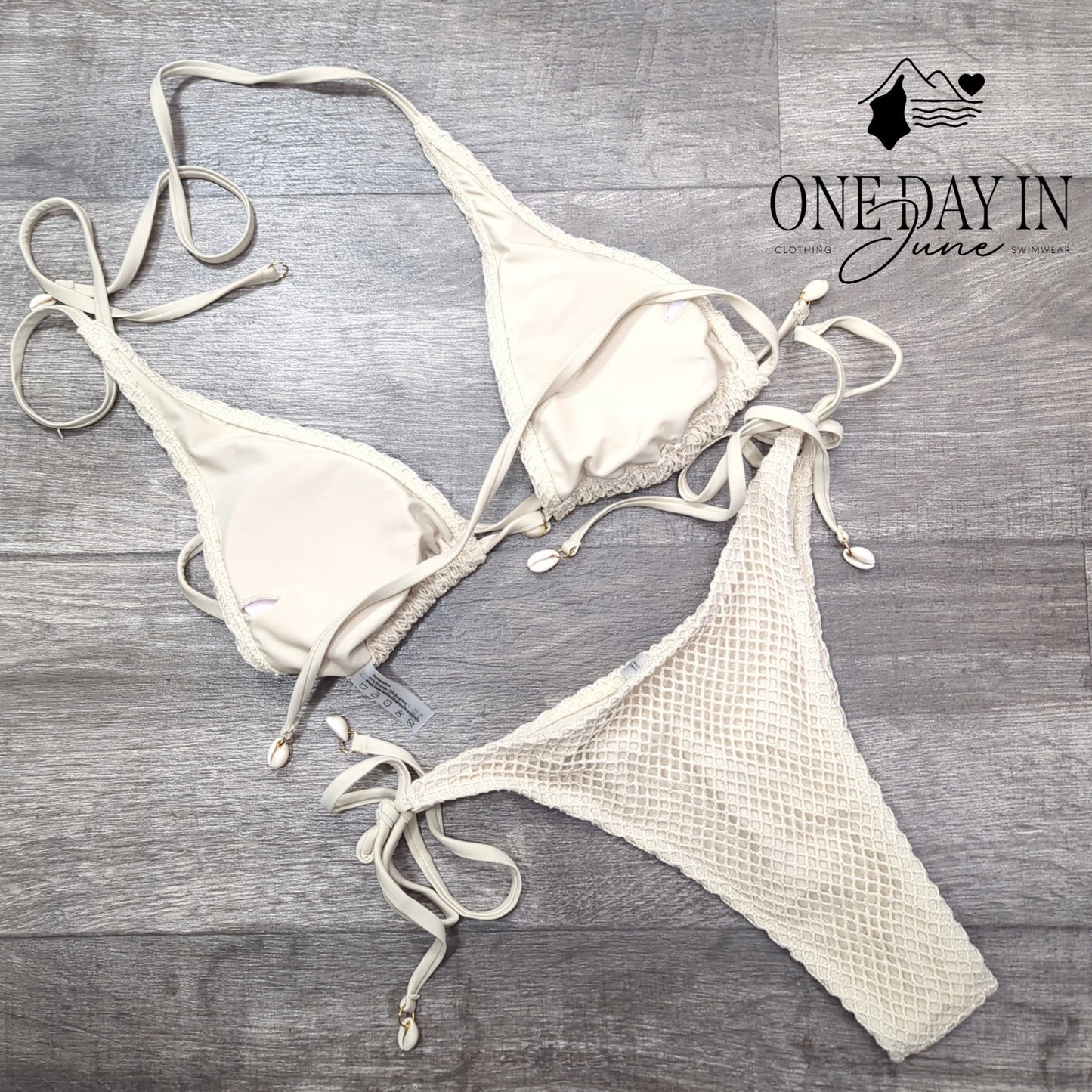 Zaful Tie Back Tie Side Bikini Swimsuit Size S