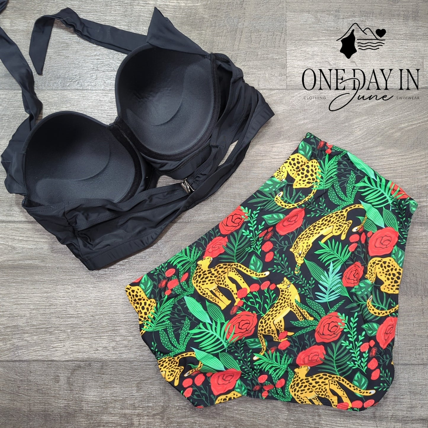 Angerella Halter Molded Cup High Waist Bikini Swimsuit Size XL