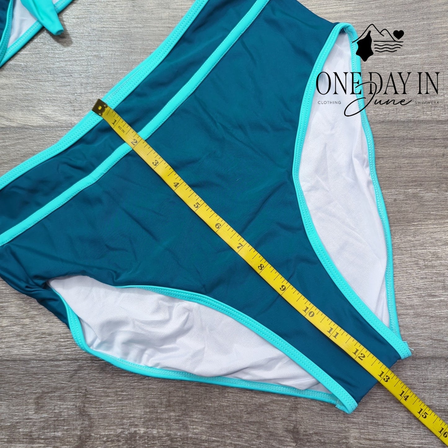 Blooming Jelly Knot Front High Waist Bikini Swimsuit Size L
