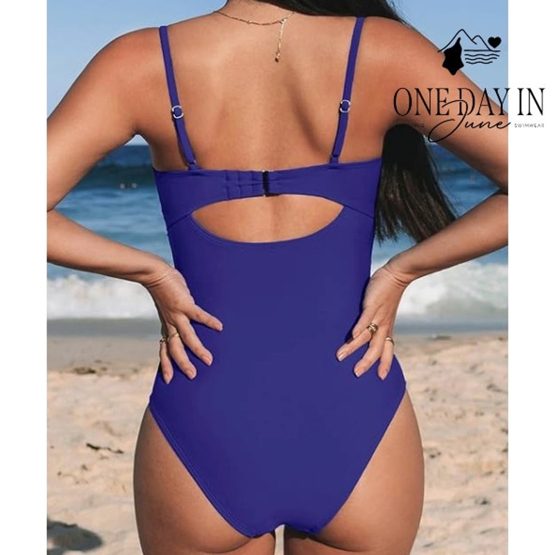 Cupshe Cross Front Keyhole One Piece Swimsuit Size L