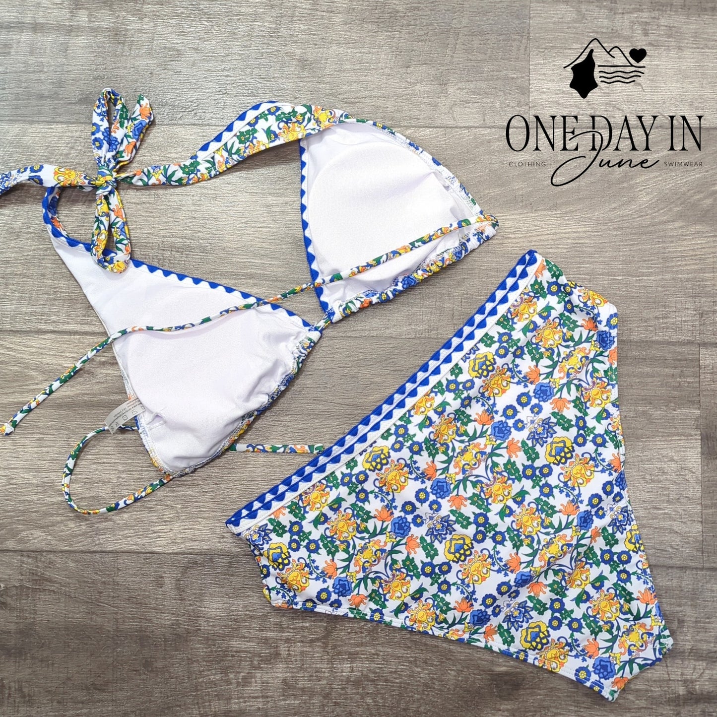 Zaful Halter High Waist Bikini Swimsuit Size L