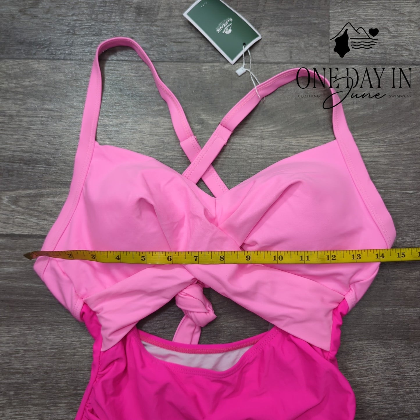 Eomenie Cross Front Cut Out One Piece Swimsuit Size S