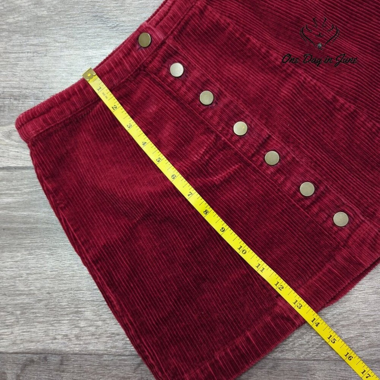 Forever 21 Button Front Corduroy Mini Skirt Size S