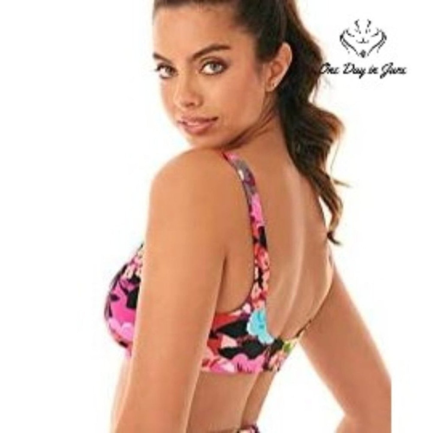 Skinny Dippers Flower Shop Bralette Soft Cup Bikini Top Size S