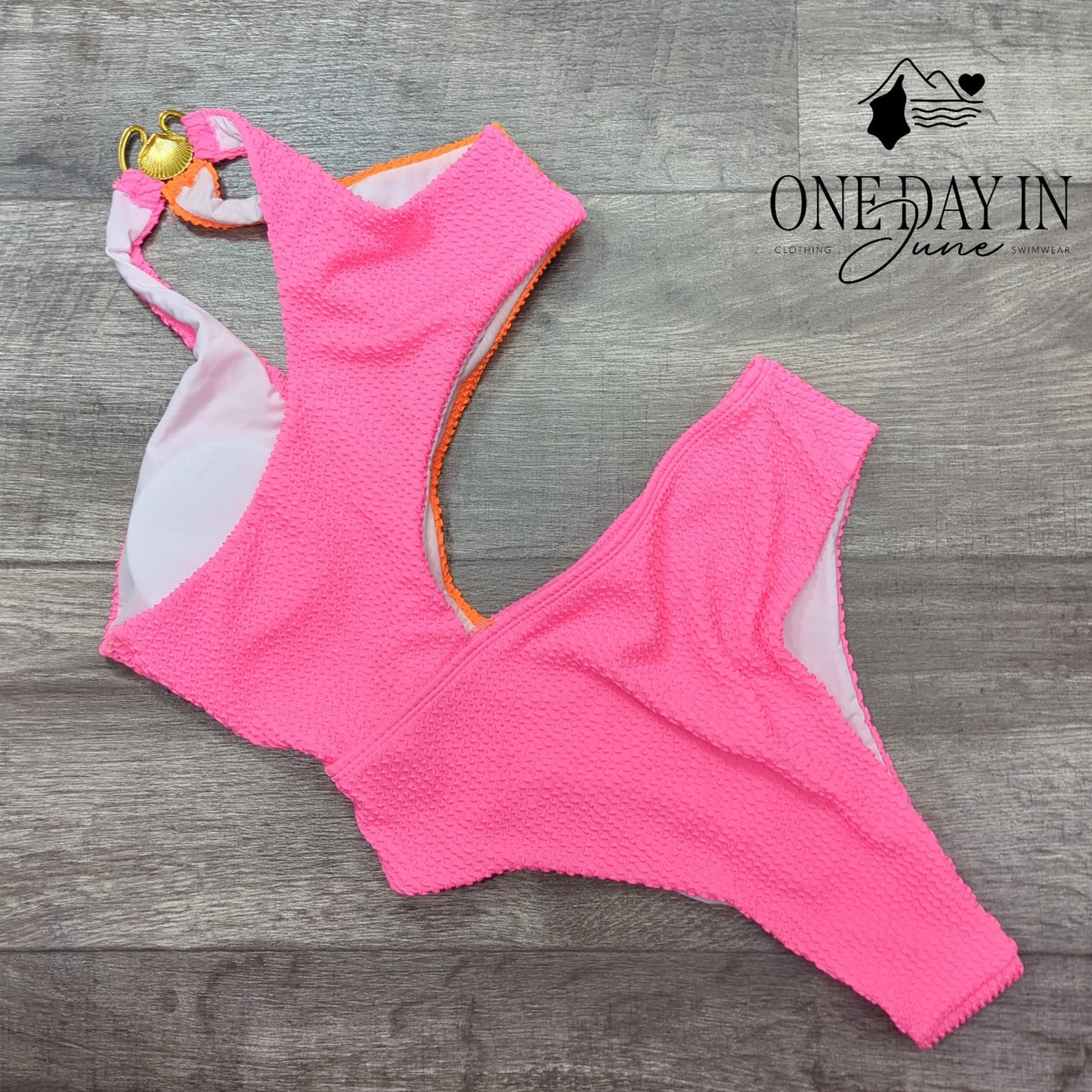 CharmLeaks Smocked Cut Out Cheeky One Piece Swimsuit Size S