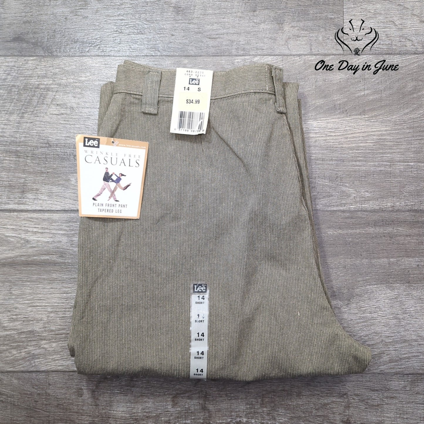 Lee Plain Front Tapered Leg Pants Size 14S