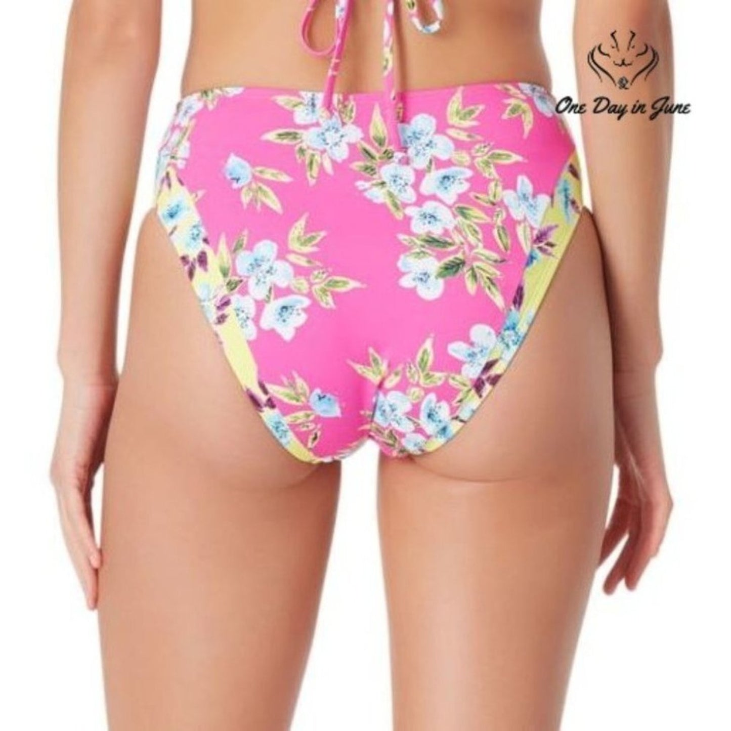 Sugar Beach Floral High Waist Bikini Bottom Size M