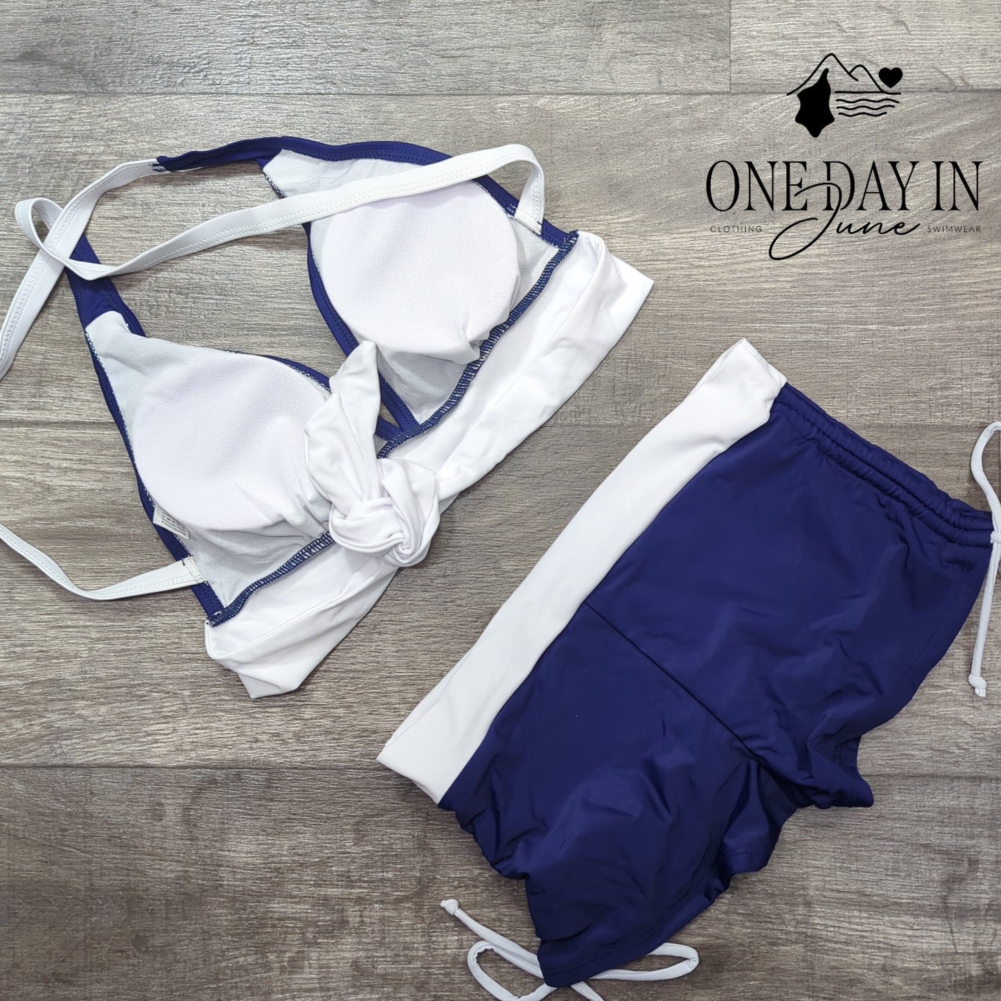Aleumdr Tie Back Boyshort Bikini Swimsuit Size S