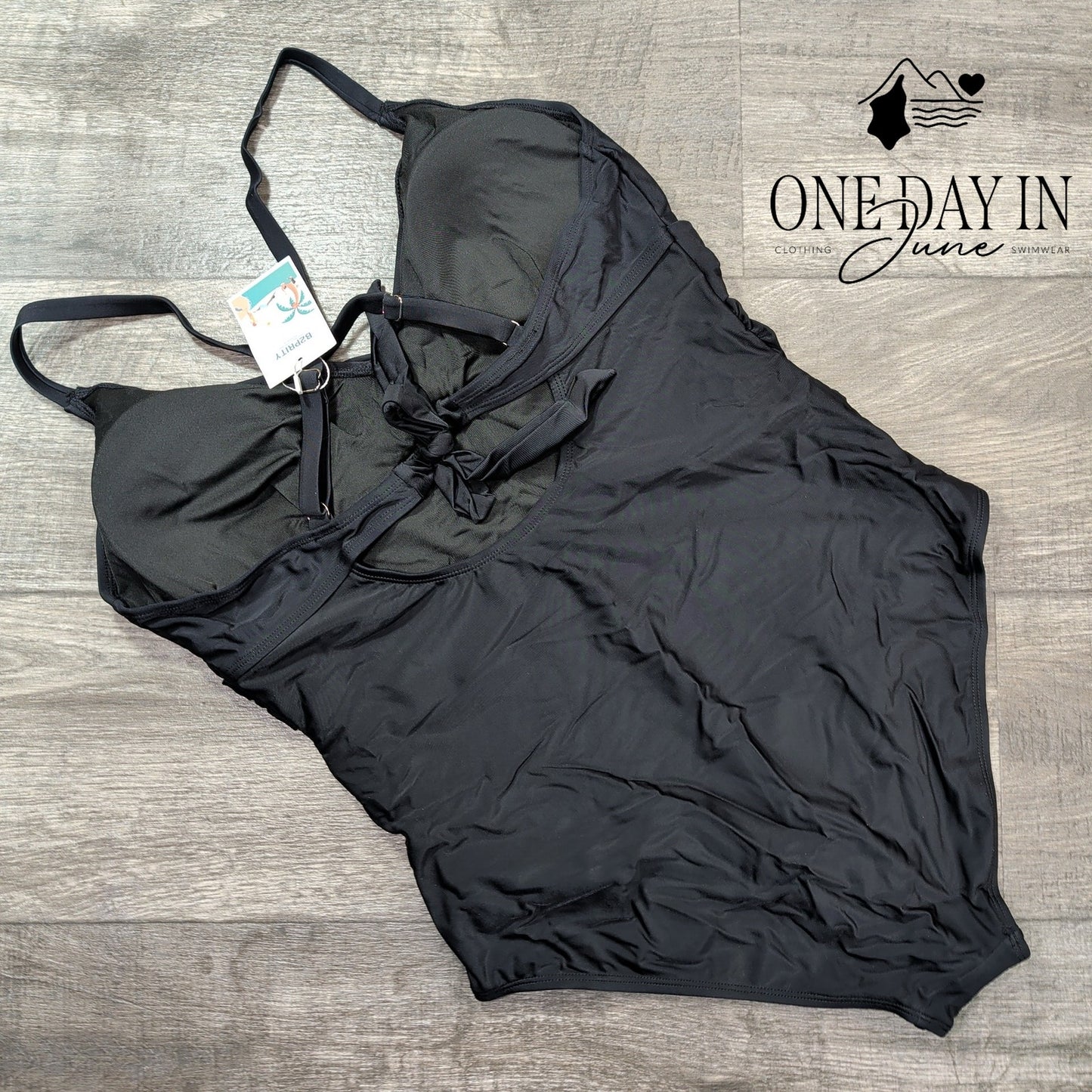 B2Prity Cross Front One Piece Swimsuit Size 2XL
