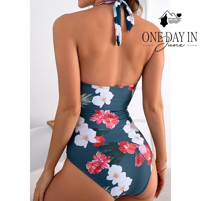 B2Prity High Neck Tummy Control one Piece Swimsuit Size XL
