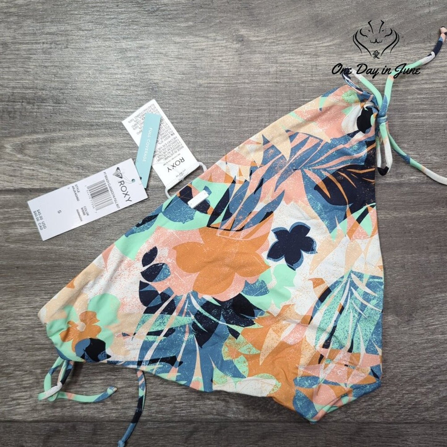 Roxy PT Beach Classics Tie Side Full Bikini Bottom Size S