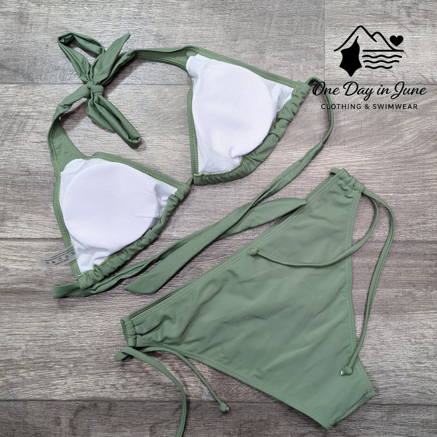 Charmleaks Adjustable Triangle Tie Back Tie Side Bikini Swimsuit Size S