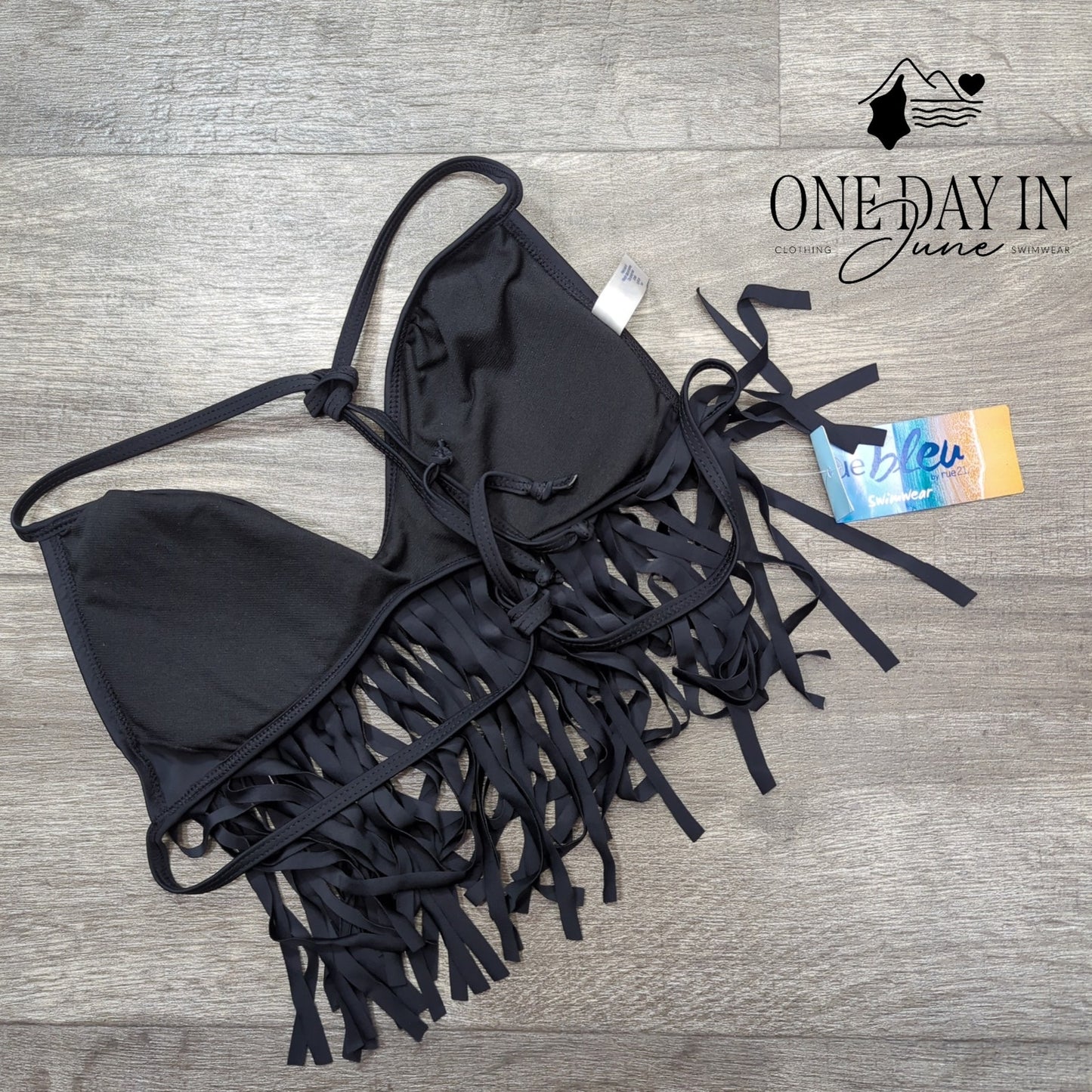 Rue 21 Halter Fringe Bikini Top Size S