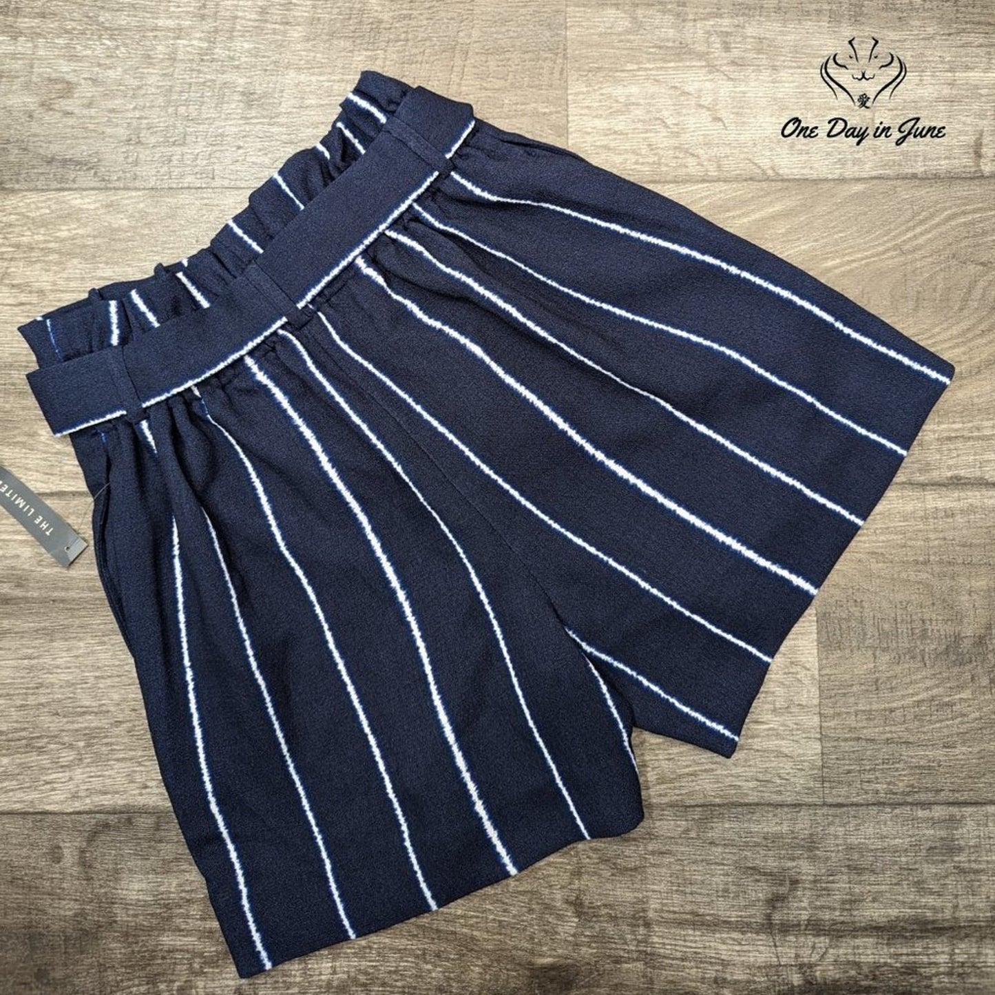 The Limited Navy Stripe May Fashion Shorts Size 4
