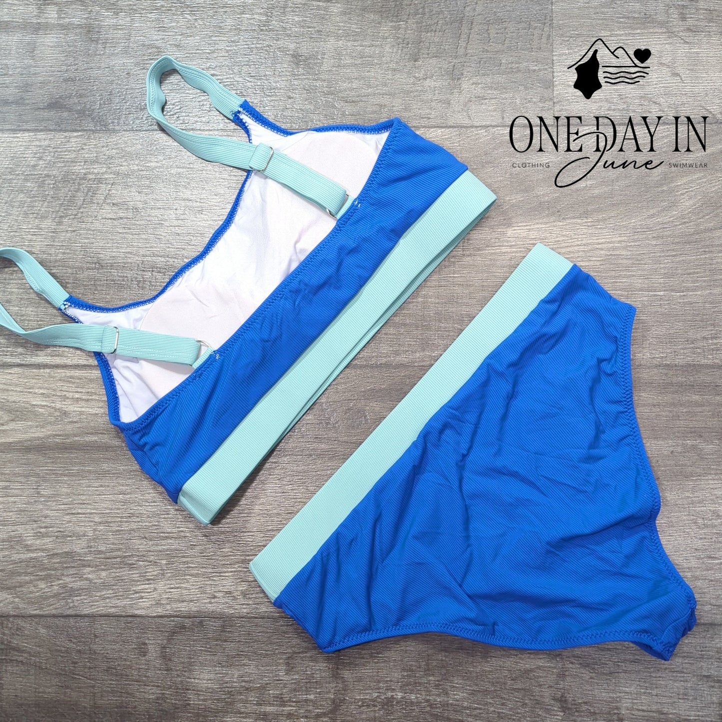 Aleumdr Ribbed Crop Bikini Swimsuit Size L