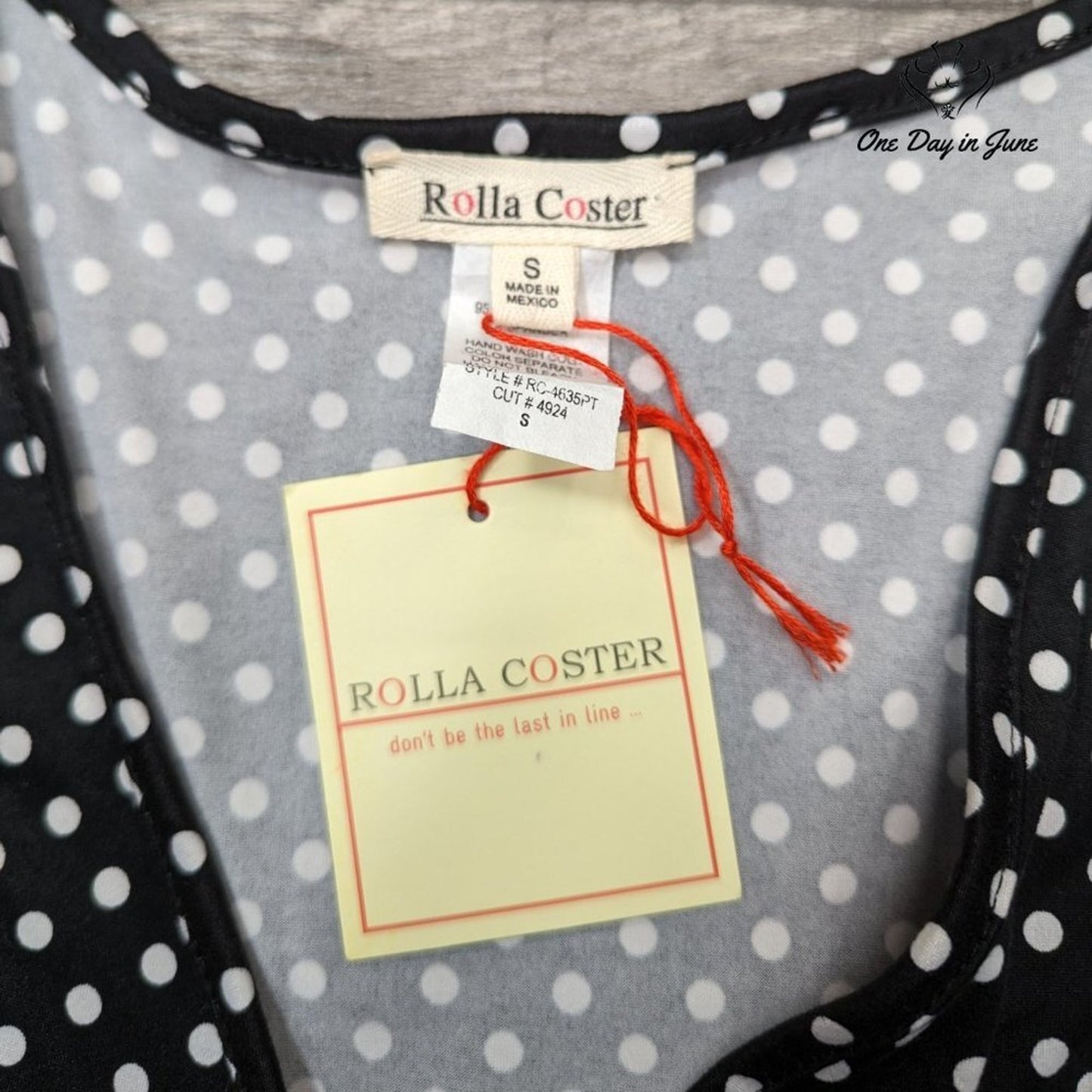 Rolla Coster Polka Dot Short Sleeve Mini Dress Size S