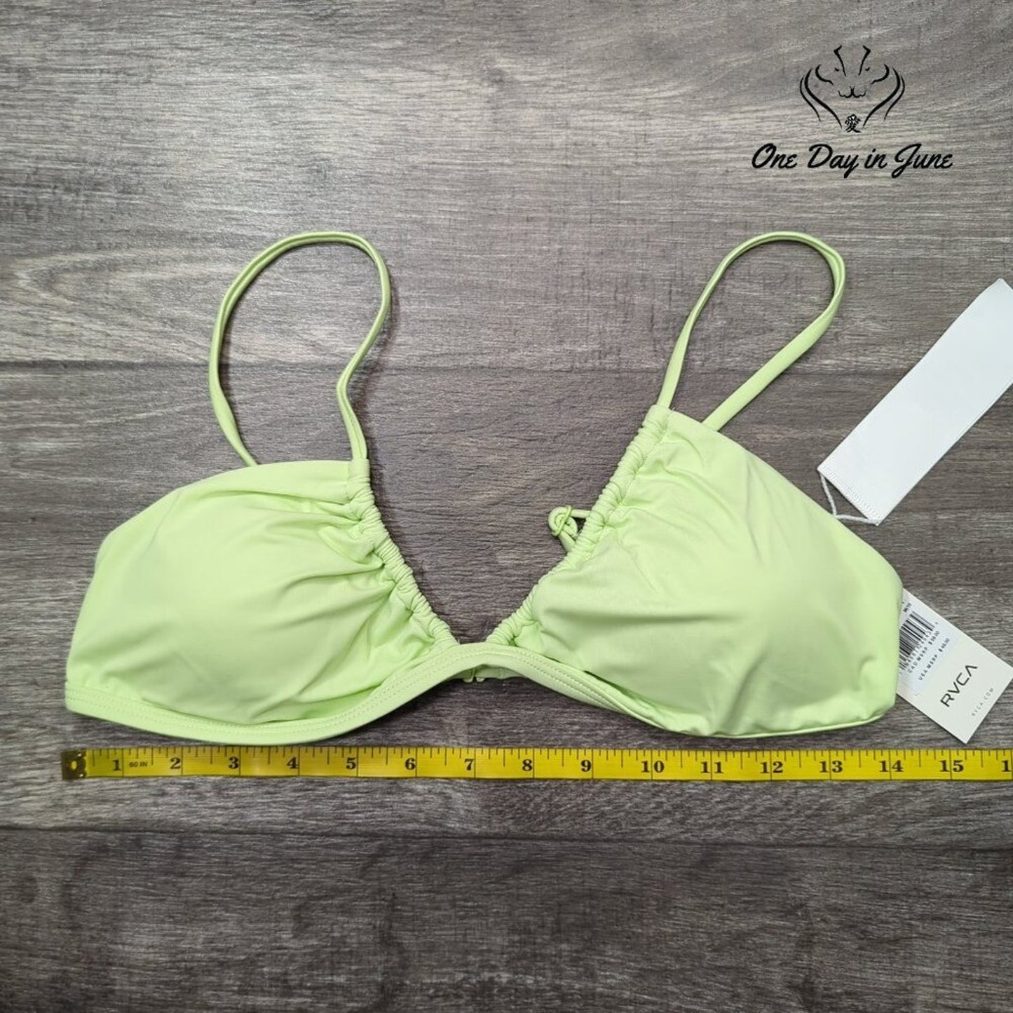 RVCA Solid Trilette Bikini Top Size M