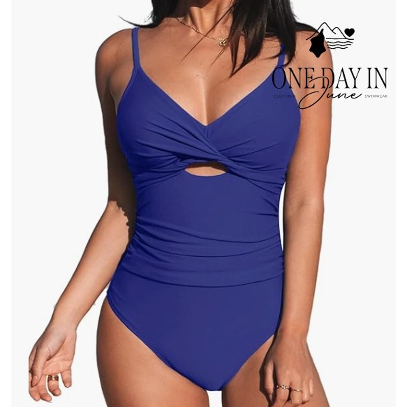 Cupshe Cross Front Keyhole One Piece Swimsuit Size L