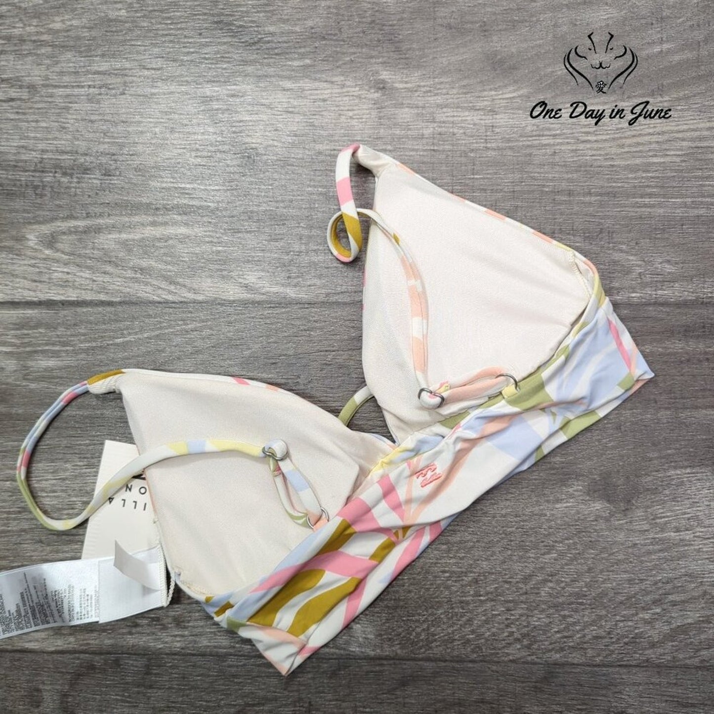 Billabong Tropical Jungle V Neck Bikini Top Size S