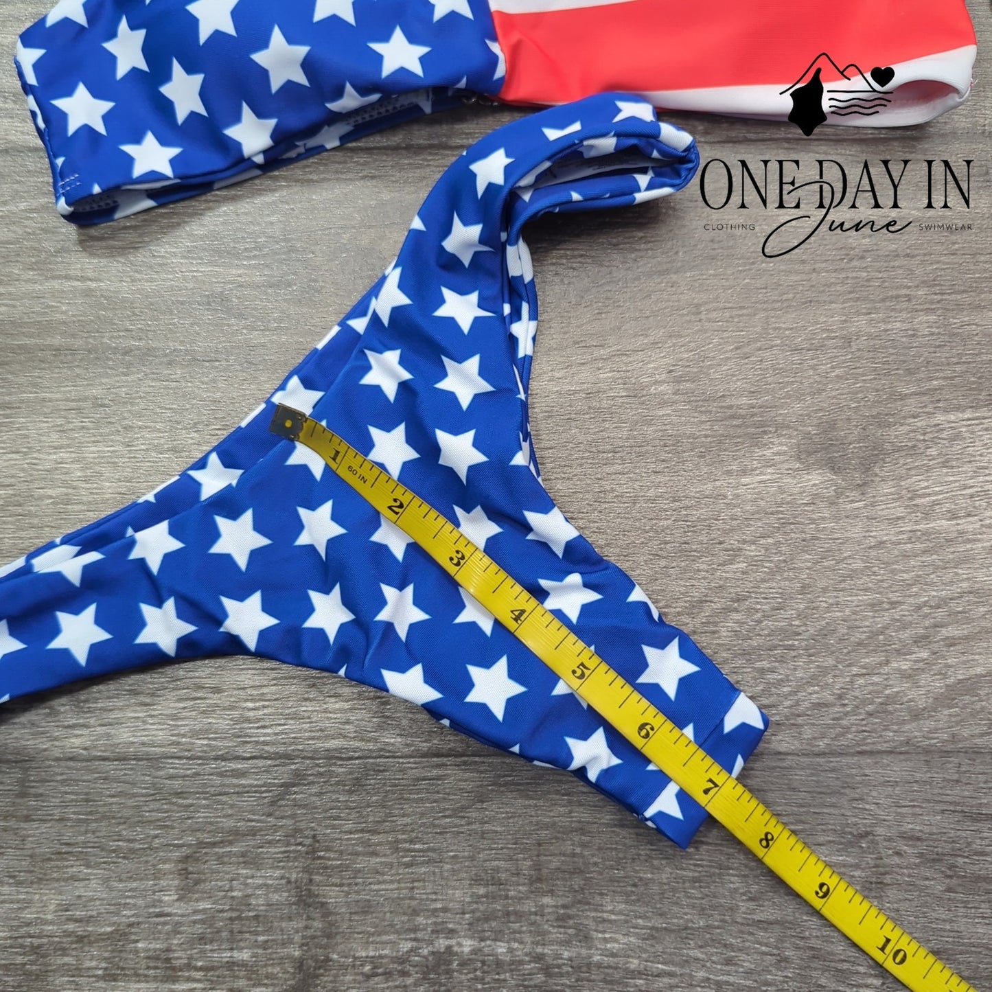 SherryDC American Flag Thong Bikini Swimsuit Size S