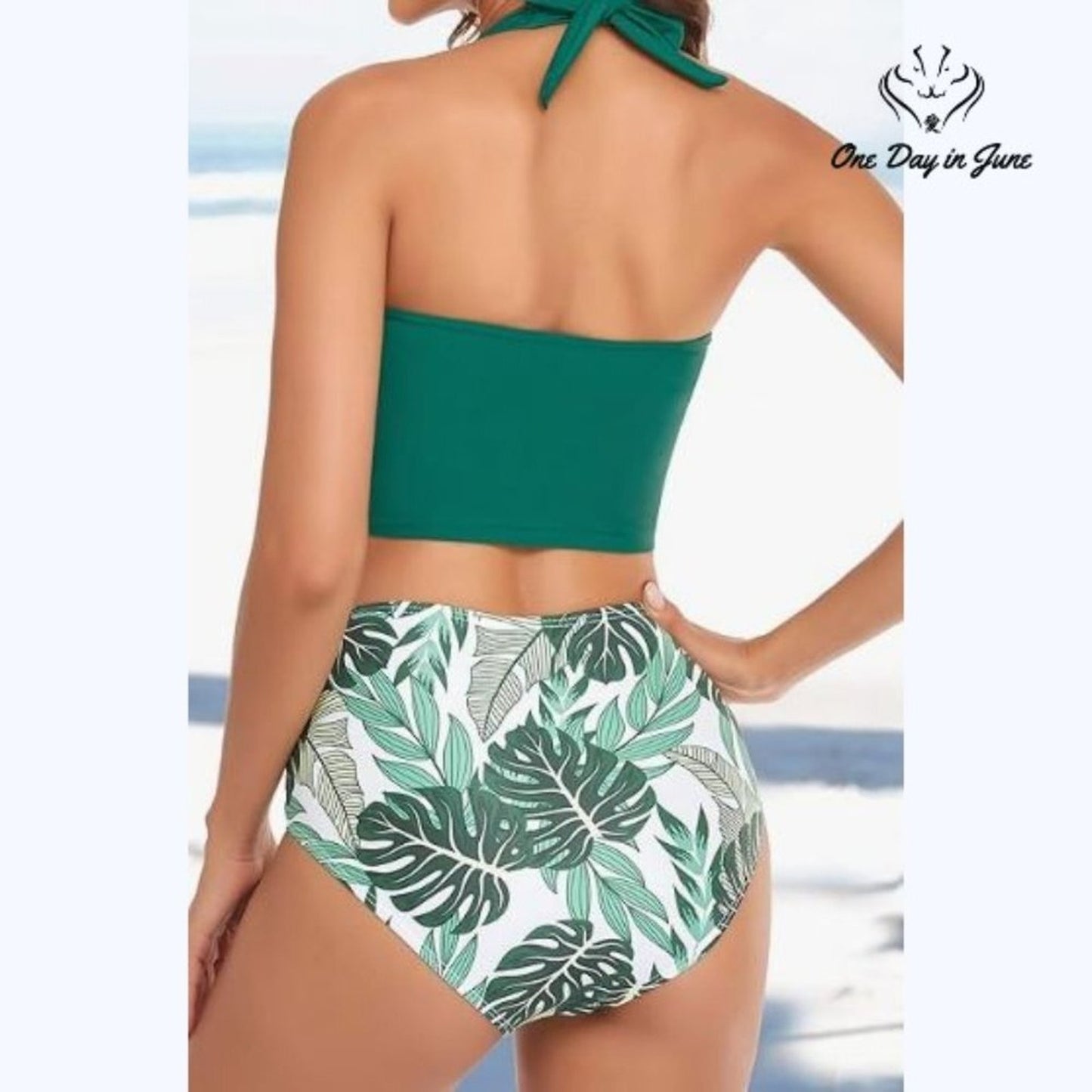 Mukeyo High Waisted Halter Bikini Swimsuit Size S