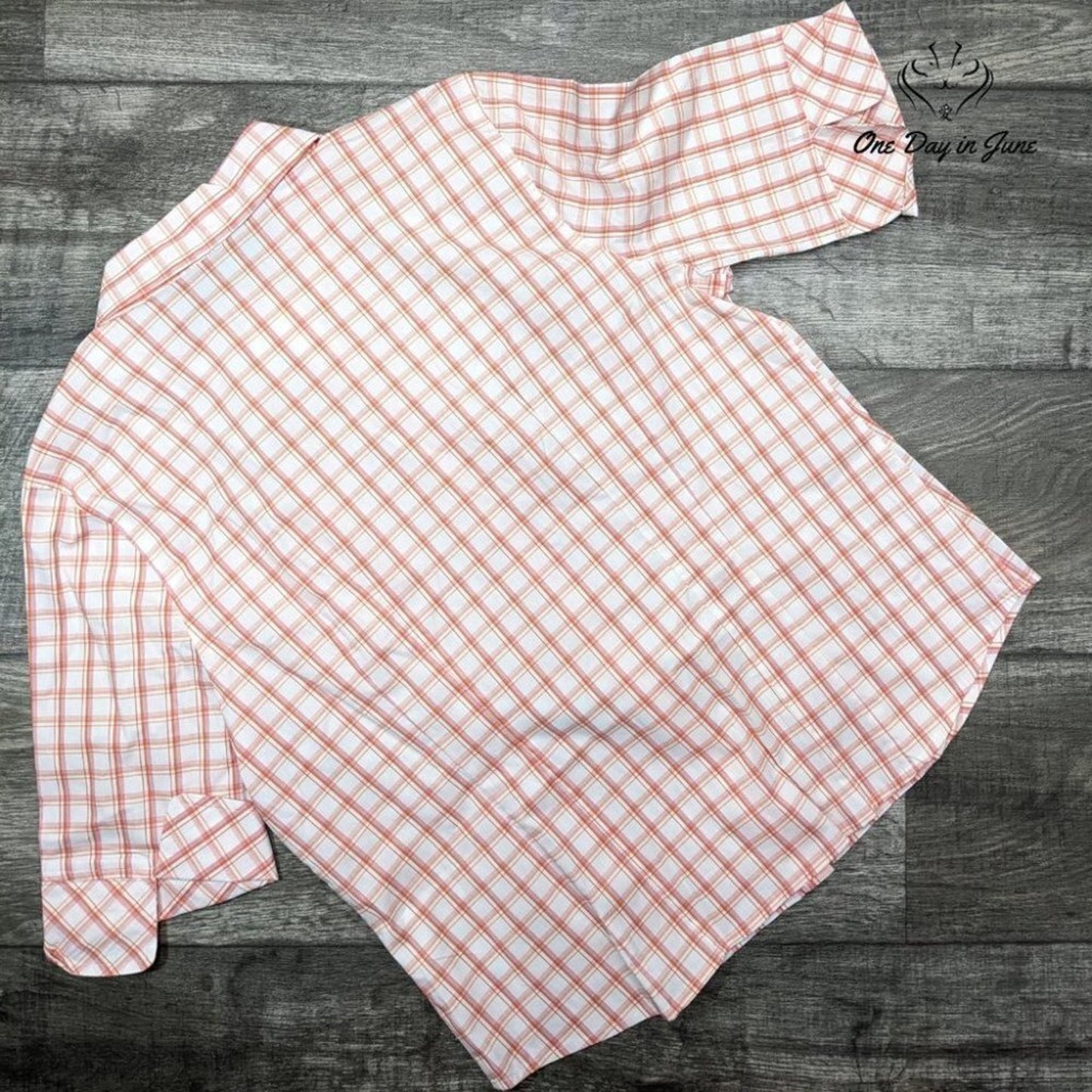 attention Short Sleeve Button Down Top Size 14