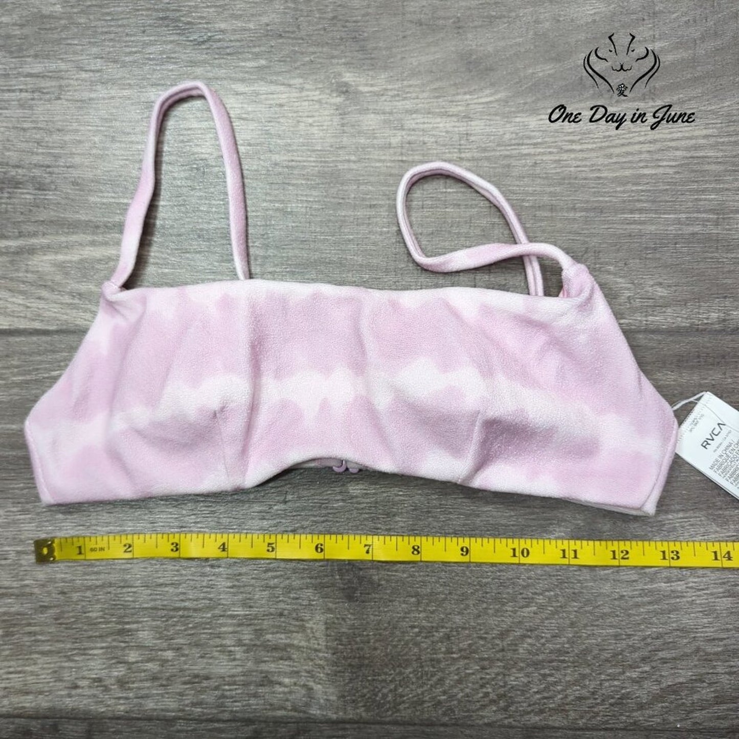 RVCA Live and Let Dye Bralette Bikini Top Size XS