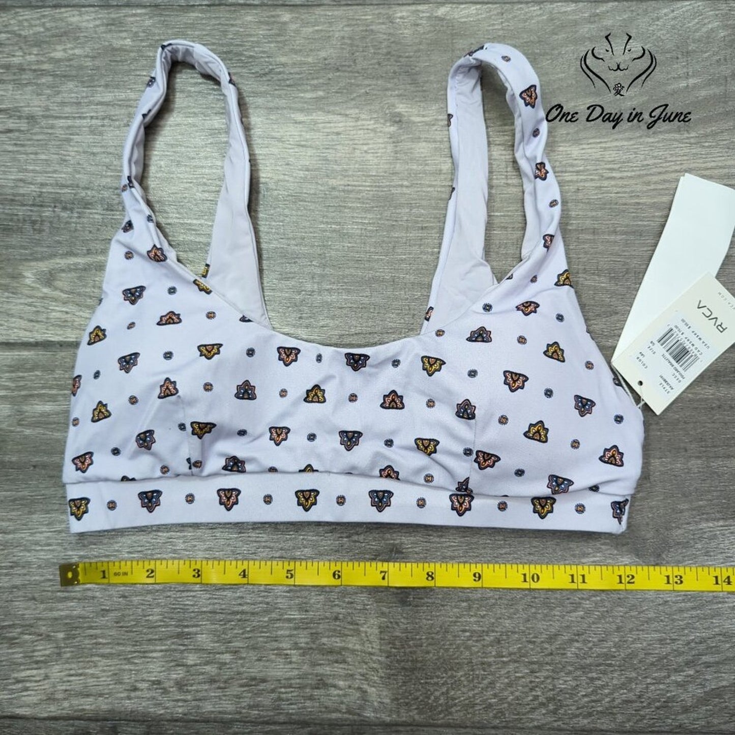 RVCA Foulard Bralette Bikini Top Size S